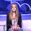 Sara dans la quotidienne de Secret Story 8, sur TF1, le mercredi 13 août 2014