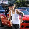 Justin Bieber à West Hollywood, le 8 août 2014.