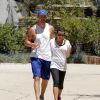 Lea Michele et son compagnon Matthew Paetz font une randonnée en amoureux à Hollywood, le 13 août 2014.