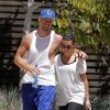 Lea Michele et son compagnon Matthew Paetz font une randonnée en amoureux à Hollywood, le 13 août 2014.