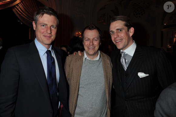Zac Goldsmith, Tom Parker Bowles et Ben Elliot lors de la soirée du 10e anniversaire de Quintessentially à Londres en décembre 2010
