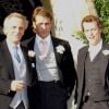 Ben Elliot et son cousin Tom Parker Bowles avec leur oncle Mark Shand en octobre 2003