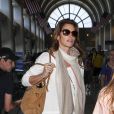 La superbe Cindy Crawford et son double, sa fille Kaia Gerber, arrivent &agrave; l'a&eacute;roport de Los Angeles le 21 juin 2014 