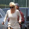 Pamela Anderson fait du vélo avec son mari Rick Salomon à Malibu, le 8 juin 2014. 