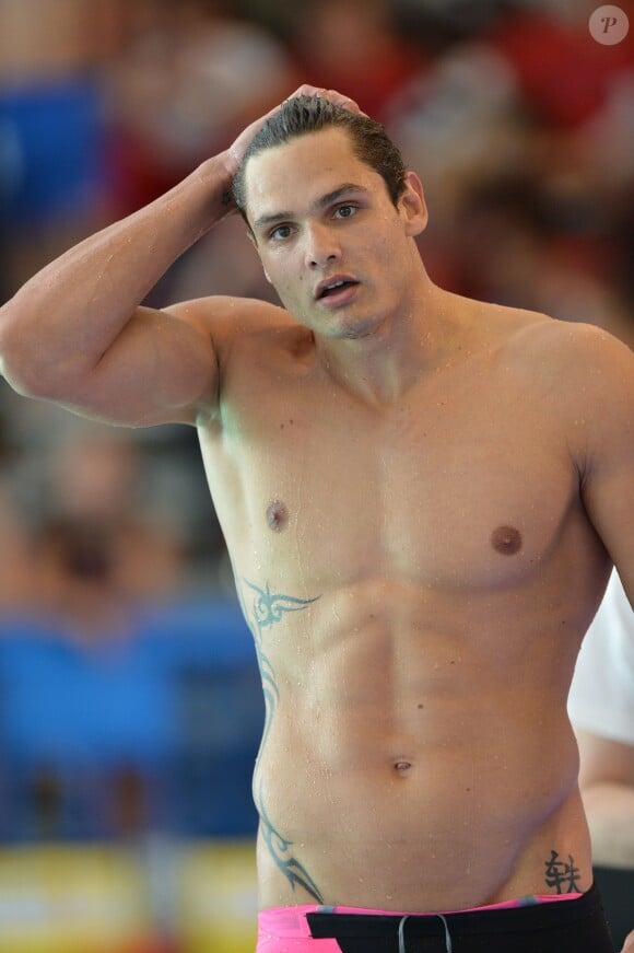 Florent Manaudou à Chartres, le 10 avril 2014.