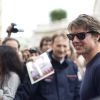 Tom Cruise arrive sur le lieu de tournage du film "Mission Impossible 5" à Vienne en Autriche, le 20 août 2014.