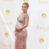 Hayden Panettiere, enceinte, lors de la 66e cérémonie annuelle des Emmy Awards au Nokia Theatre à Los Angeles, le 25 août 2014.