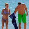 Exclusif - Hayden Panettiere (enceinte) et Vladimir Klitschko à Miami, le 1er Août 2014.