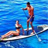 Fanny Skalli et son amoureux Florent Manaudou lors d'une séance de paddle, photo issue de son compte Instagram et publiée le 2 août 2014