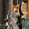 Mariah Carey est allée déjeuner au restaurant Luzzo's à New York avec ses enfants Moroccan et Monroe. Le 26 août 2014.