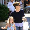 Jennifer Garner emmène sa fille Seraphina manger une glace au Brentwood Country Mart, le 28 août 2014.