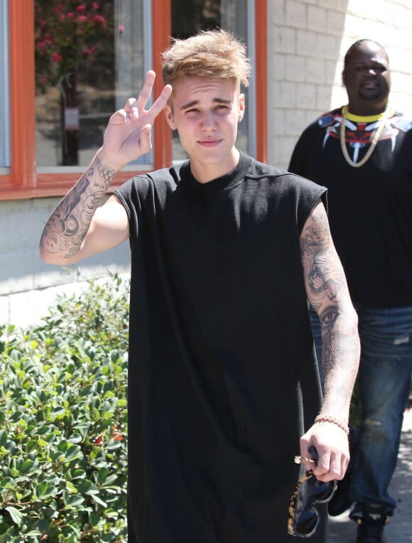Justin Bieber à Los Angeles, le 22 août 2014.