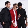 Scooter Braun, Justin Bieber et Usher à Los Angeles, le 18 décembre 2013.