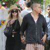 Exclusif - Ashlee Simpson et son fiancé Evan Ross vont déjeuner au restaurant The Ivy à Los Angeles, le 12 juillet 2014.