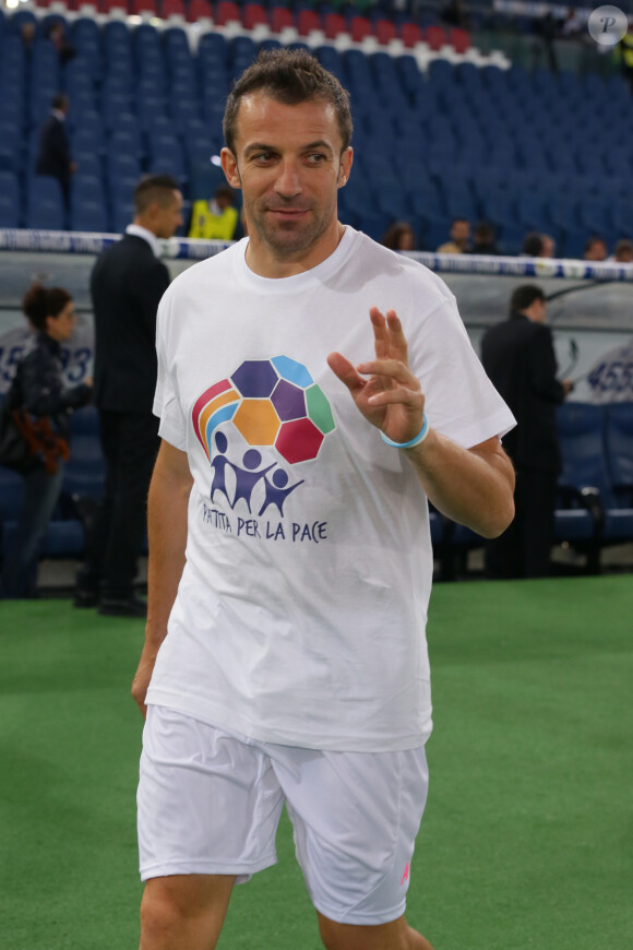 Alex Del Piero - Match de football interreligieux pour la paix à l'initiative du pape François à Rome en Italie le 1er septembre 2014.