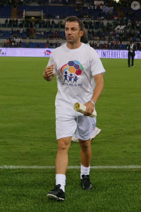 Alessandro Del Piero - Match de football interreligieux pour la paix à l'initiative du pape François à Rome en Italie le 1er septembre 2014.