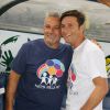 Roberto Baggio et Javier Zanetti - Match de football interreligieux pour la paix à l'initiative du pape François à Rome en Italie le 1er septembre 2014.