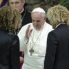 Rencontre avec le pape François au Vatican, le 1er septembre 2014, en marge d'un match pour la paix à Rome. 