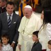 Alessandro del Piero - Rencontre avec le pape François au Vatican, le 1er septembre 2014, en marge d'un match pour la paix à Rome. 
