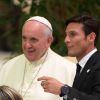 Javier Zanetti - Rencontre avec le pape François au Vatican, le 1er septembre 2014, en marge d'un match pour la paix à Rome. 