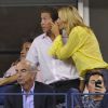 Heidi Klum, son compagnon Vito Schnabel et un ami le 1er septembre 2014 à l'US Open à l'USTA Billie Jean King National Tennis Center de New York