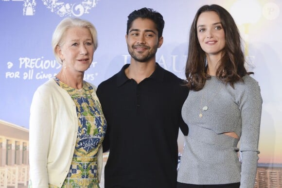 Helen Mirren, Manish Dayal, Charlotte Le Bon - Photocall du film "Les recettes du Bonheur" lors du 40e Festival du cinéma américain de Deauville le 6 septembre 2014.