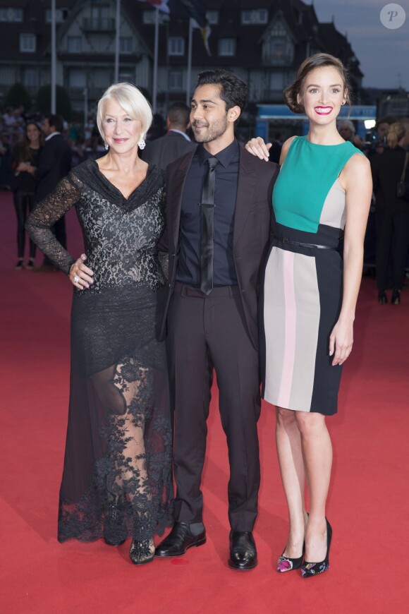 Helen Miren, Manish Dayal et Charlotte Le Bon - Avant-première du film "Les recettes du Bonheur" lors du 40e Festival du cinéma américain de Deauville le 6 septembre 2014.