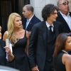 Howard Stern et sa femme Beth Stern - Obsèques de Joan Rivers au Temple Emanu-El à New York, le 7 septembre 2014.