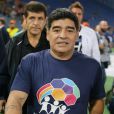  Diego Maradona - Match de football interreligieux pour la paix &agrave; l'initiative du pape Fran&ccedil;ois &agrave; Rome en Italie le 1er septembre 2014. 