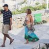 Beyoncé, toujours en vacances en Méditerranée, touche terre aux îles de Lerins. Cannes, le 8 septembre 2014.