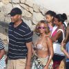 Beyoncé, toujours en vacances en Méditerranée, touche terre aux îles de Lerins. Cannes, le 8 septembre 2014.