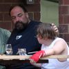 James Gandolfini déjeunant à New York en famille le 23 juin 2010