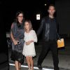 Courteney Cox, sa fille Coco Arquette et son fiancé Johnny McDaid sont allés dîner au restaurant Craig à West Hollywood. Le 10 septembre 2014.