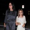 Courteney Cox, sa fille Coco Arquette et son compagnon Johnny McDaid sont allés dîner au restaurant Craig à West Hollywood. Le 10 septembre 2014.