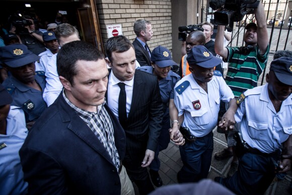 Oscar Pistorius à la sortie du tribunal de Pretoria, le 11 septembre 2014