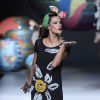 Alessadra Ambrosio, star du défilé Desigual en ouverture de la Fashion Week de Madrid. Le 11 septembre 2014.