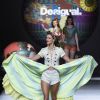 Alessadra Ambrosio défile pour Desigual lors de la Fashion Week de Madrid. Le 11 septembre 2014.
