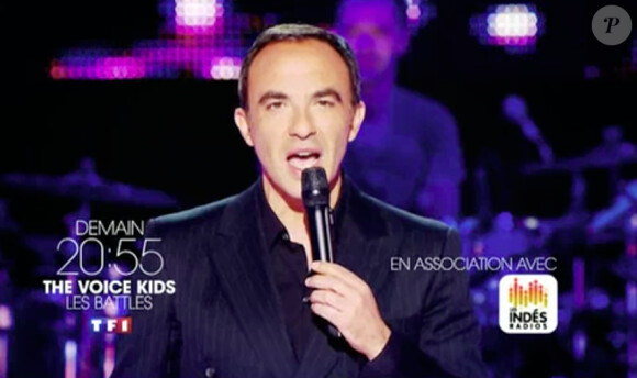 Nikos Aliagas, dans The Voice Kids le samedi 13 septembre 2014.