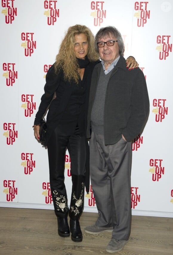 Bill Wyman et sa femme Suzanne Accosta - Soirée pour le film "Get On Up" au Ham Yard Hotel à Londres le 14 septembre 2014.