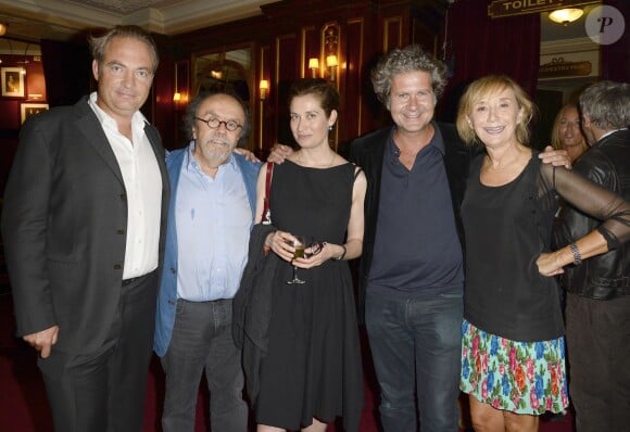 Jean-Michel Ribes, Emmanuelle Devos, Marie-Anne Chazel - Générale de la pièce "Un dîner d'adieu" au Théâtre Edouard Vll à Paris le 15 septembre 2014.
