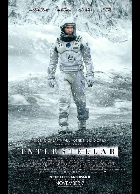 Nouvelle affiche d'Interstellar, film de Chris Nolan.