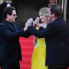 John Travolta, Uma Thurman, Quentin Tarantino lors du 67e Festival de Cannes, le 23 mai 2014