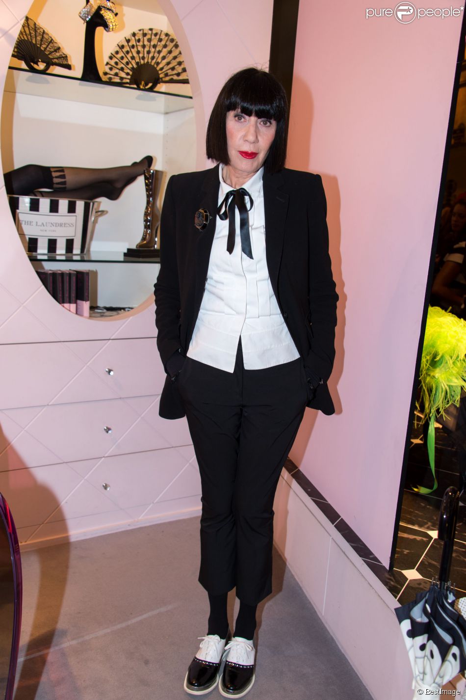  La cr&amp;eacute;atrice de lingerie Chantal Thomass lors de la Vogue Fashion Night Out 2014 &amp;agrave; Paris, le 16 septembre 2014. 