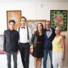 Exclusif - Gianni Lorenzon, ses enfants et sa maman -  Vernissage de l'exposition "Tattoo" de Pascale Garnier-Cowan à la galerie "15 Saussure" à Paris, le 16 septembre 2014.