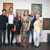 Exclusif - Gianni Lorenzon, ses enfants, sa maman et l'artiste -  Vernissage de l'exposition "Tattoo" de Pascale Garnier-Cowan à la galerie "15 Saussure" à Paris, le 16 septembre 2014.