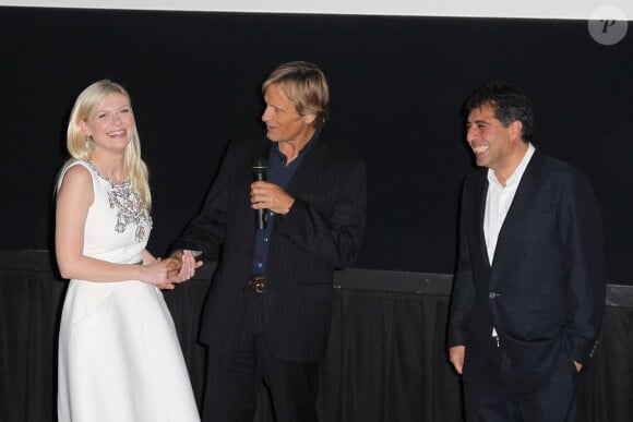 Kirsten Dunst, Viggo Mortensen et Hossein Amini - Avant-première du film "The Two Faces of January" à New York, le 17 septembre 2014.