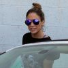 Semi-Exclusif - Jennifer Lopez a pris un vol privé avec ses enfants à l'aéroport de Los Angeles, le 15 septembre 2014