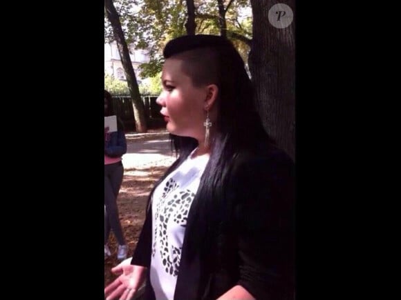 Photo d'Alicia Durand issue de son compte Twitter. Cette dernière est une capture d'écran de la vidéo de l'agression. Septembre 2014.