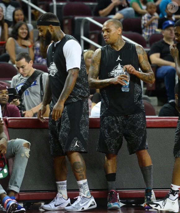 Chris Brown participe au match de basket-ball "Power 106's All-Star" au profit de Homeboy Industries à Los Angeles, le 21 septembre 2014.21/09/2014 - Los Angeles
