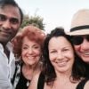 Fran Drescher entourée de ses parents et de son nouveau mari Shiva Ayyadurai à Los Angeles, quelques jours après le mariage. Septembre 2014.